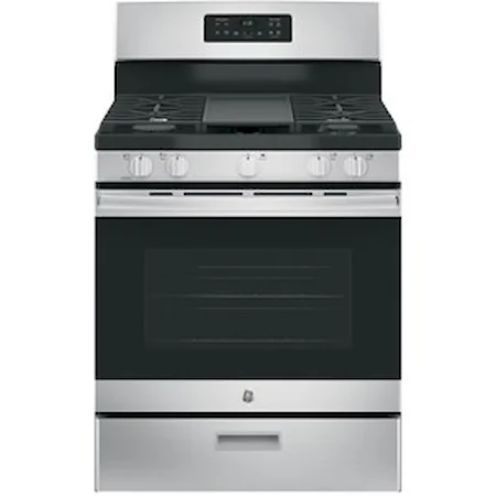 30" Free-Standing Gas Range with Non-Stick Griddle